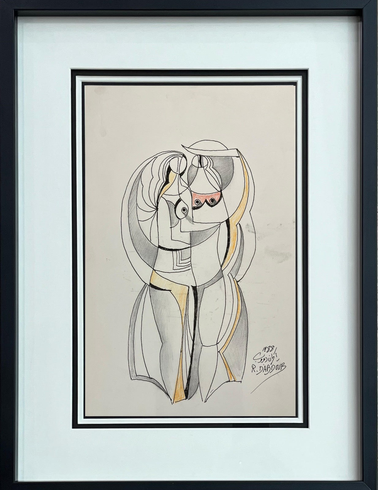 Painting by Rakan Dabdoub 21x33cm - 1988