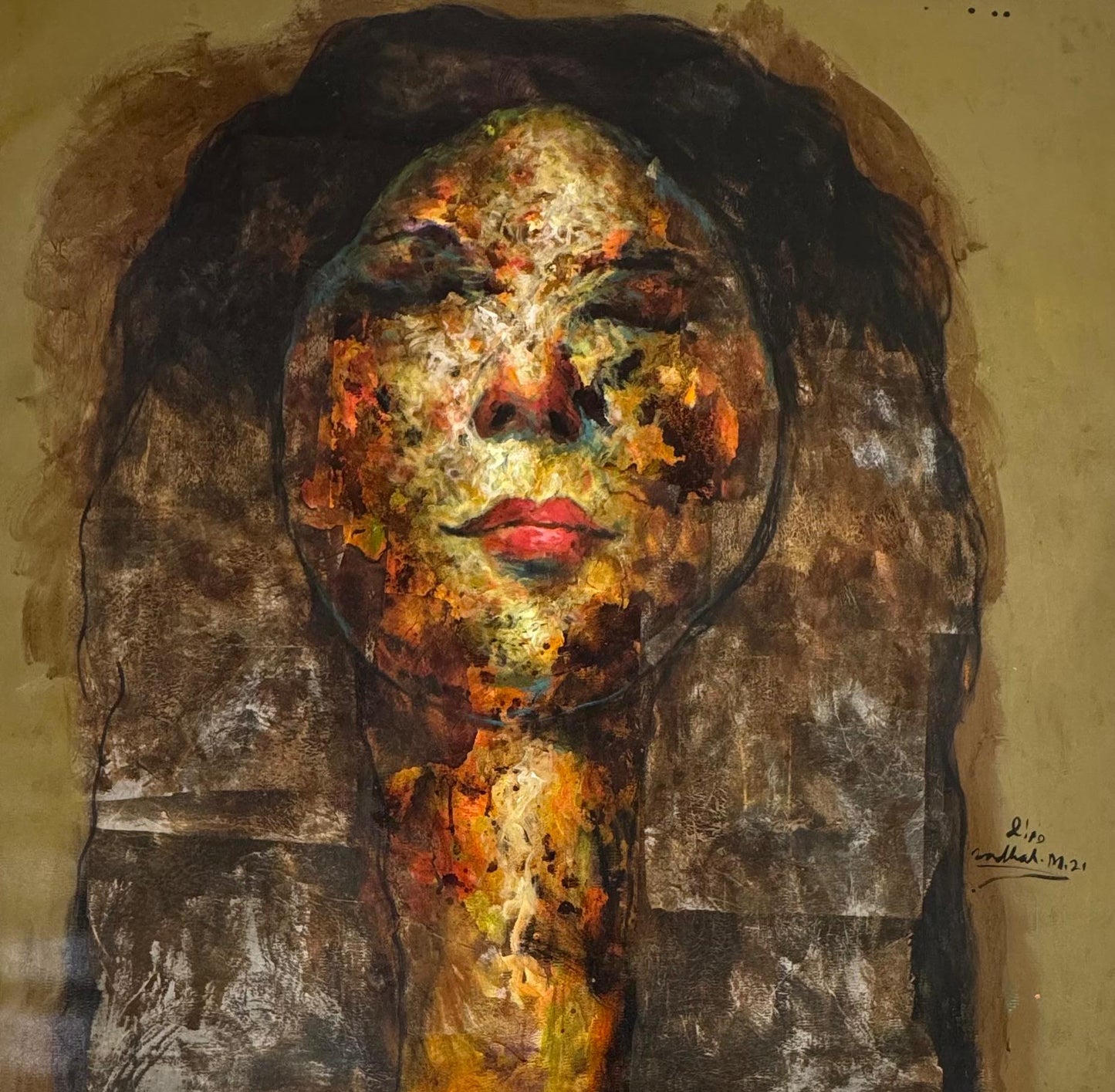 Painting by Wadhah Mahdi 120x120cm - 2021
