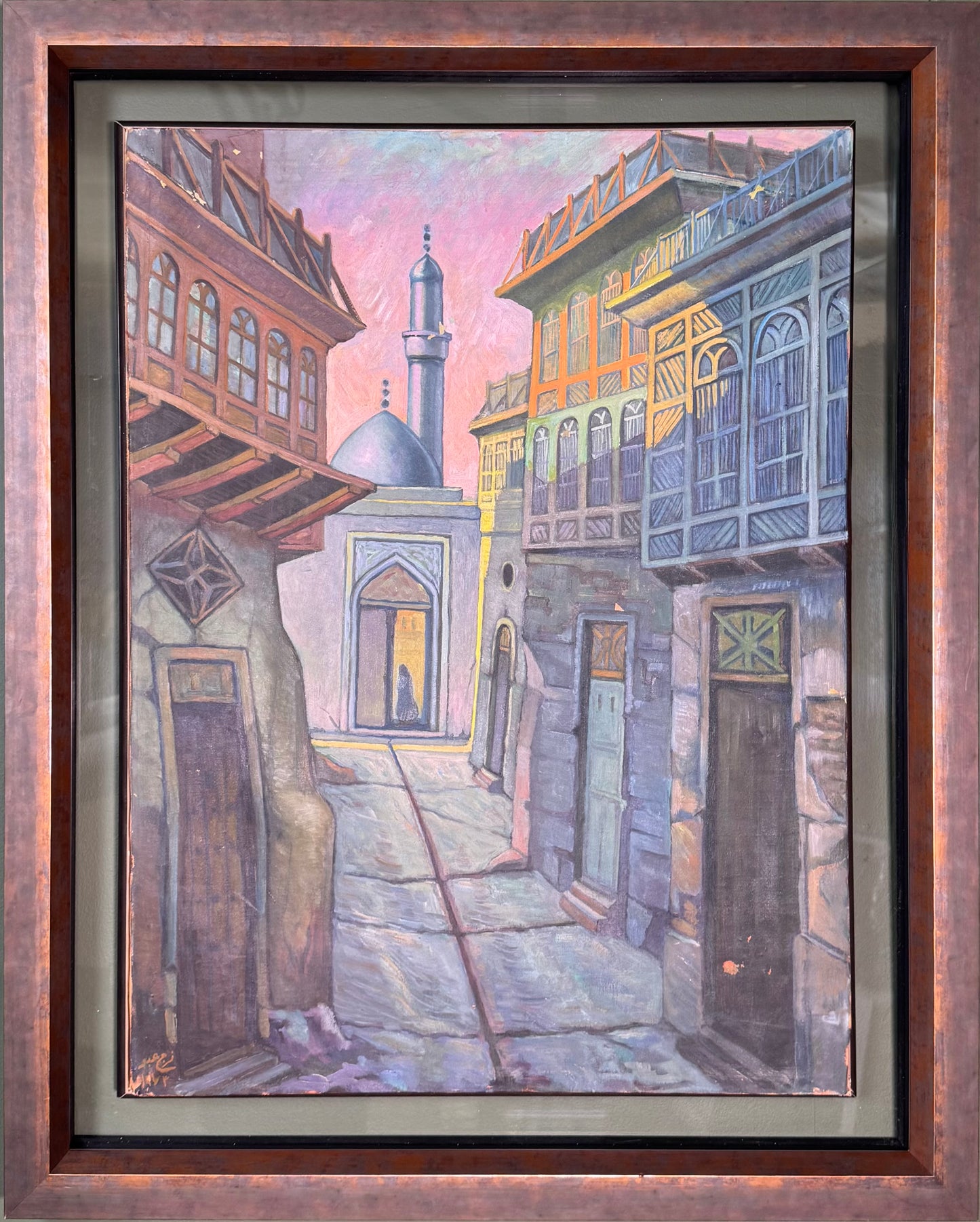 Painting by Faraj Abbo 60x80cm - 1973