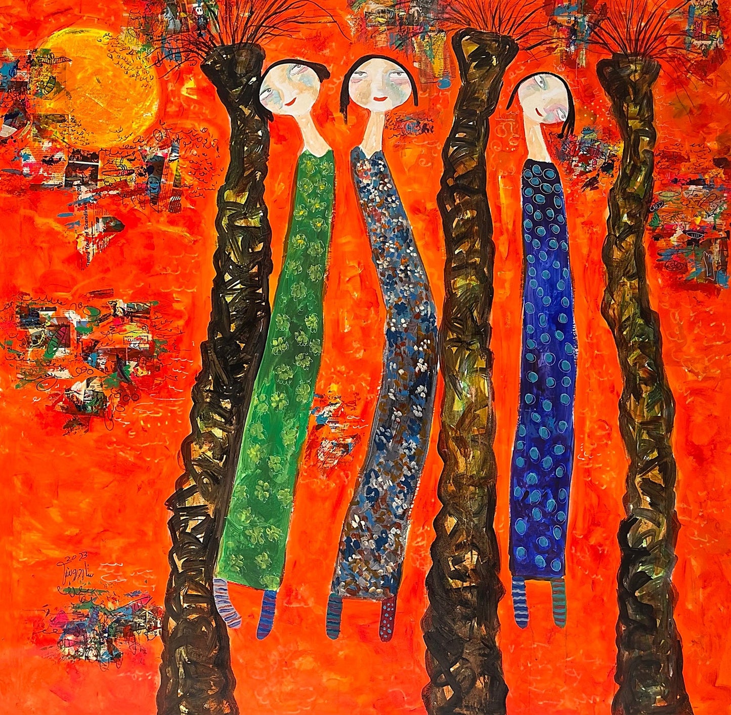 Painting by Satar Darwish 150x150cm - 2020