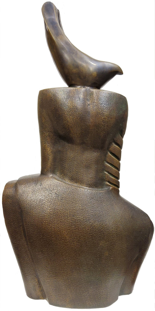Bronze sculpture by Nashaat Alousi 55x10x32cm - 2014