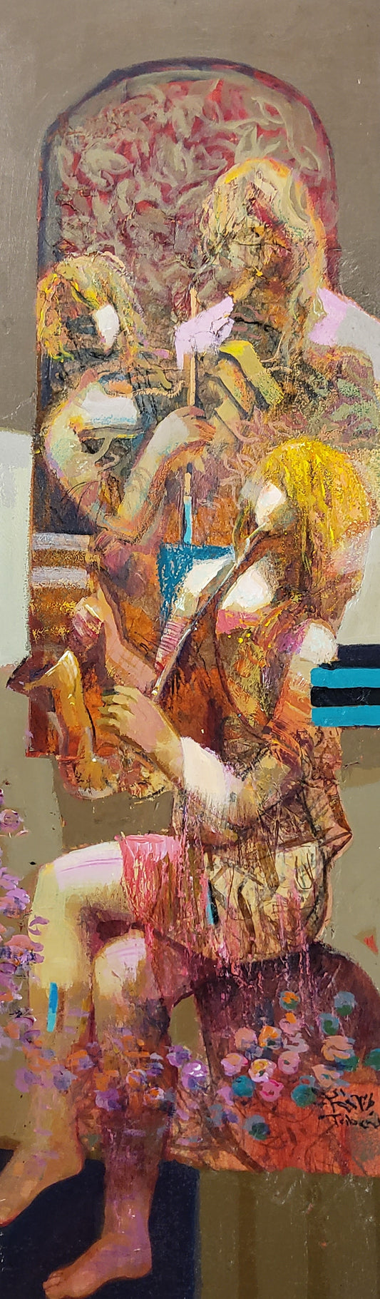 Painting by Jaber Al Sarai 30x100cm