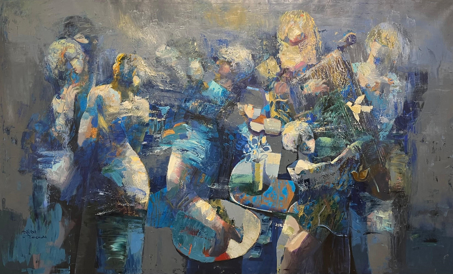 Painting by Jaber Al Sarai 150x250cm