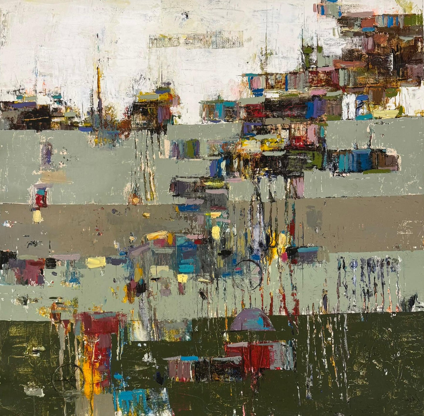 Painting by Ahmed Nassif 100x100cm - 2025
