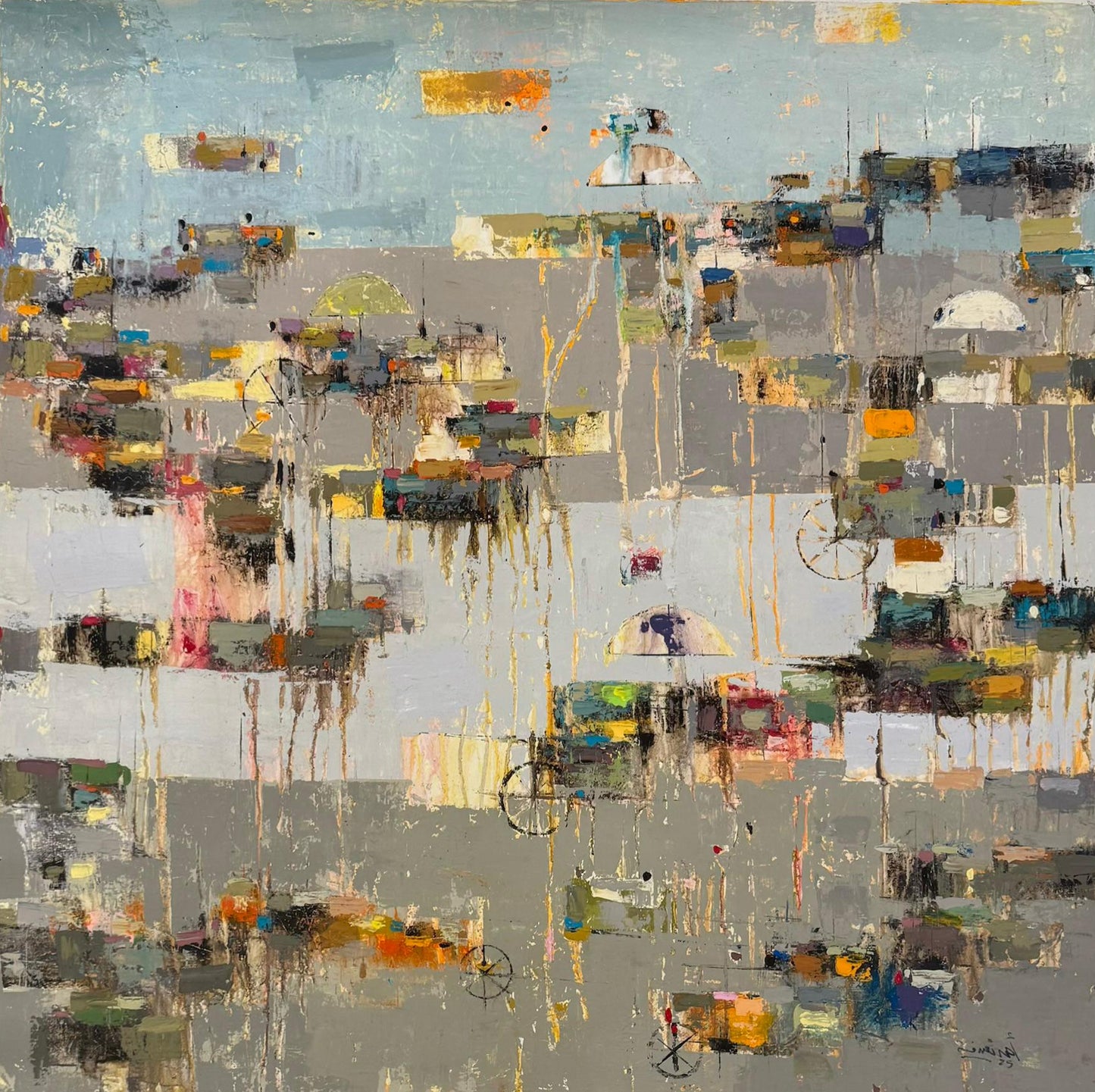 Painting by Ahmed Nassif 100x100cm - 2025