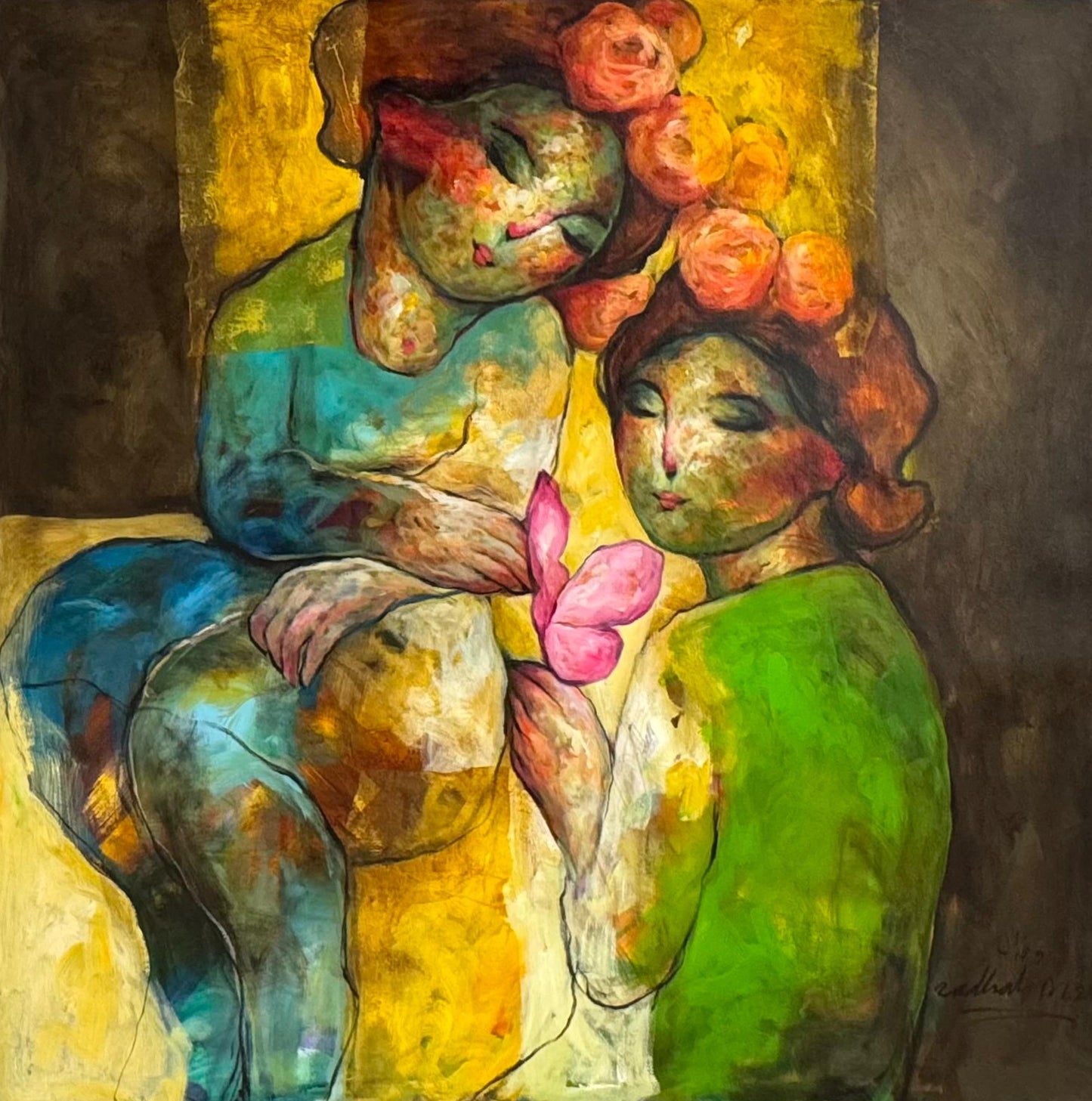 Painting by Wadhah Mahdi 100x100cm - 2024