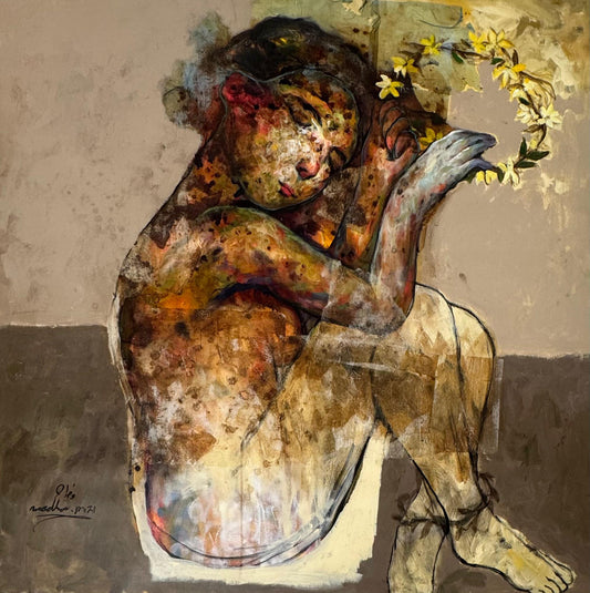 Painting by Wadhah Mahdi 130x130cm - 2021