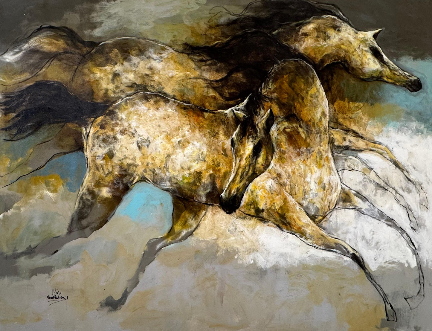 Painting by Wadhah Mahdi 180x140cm - 2018