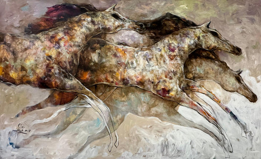 Painting by Wadhah Mahdi 200x120cm - 2018