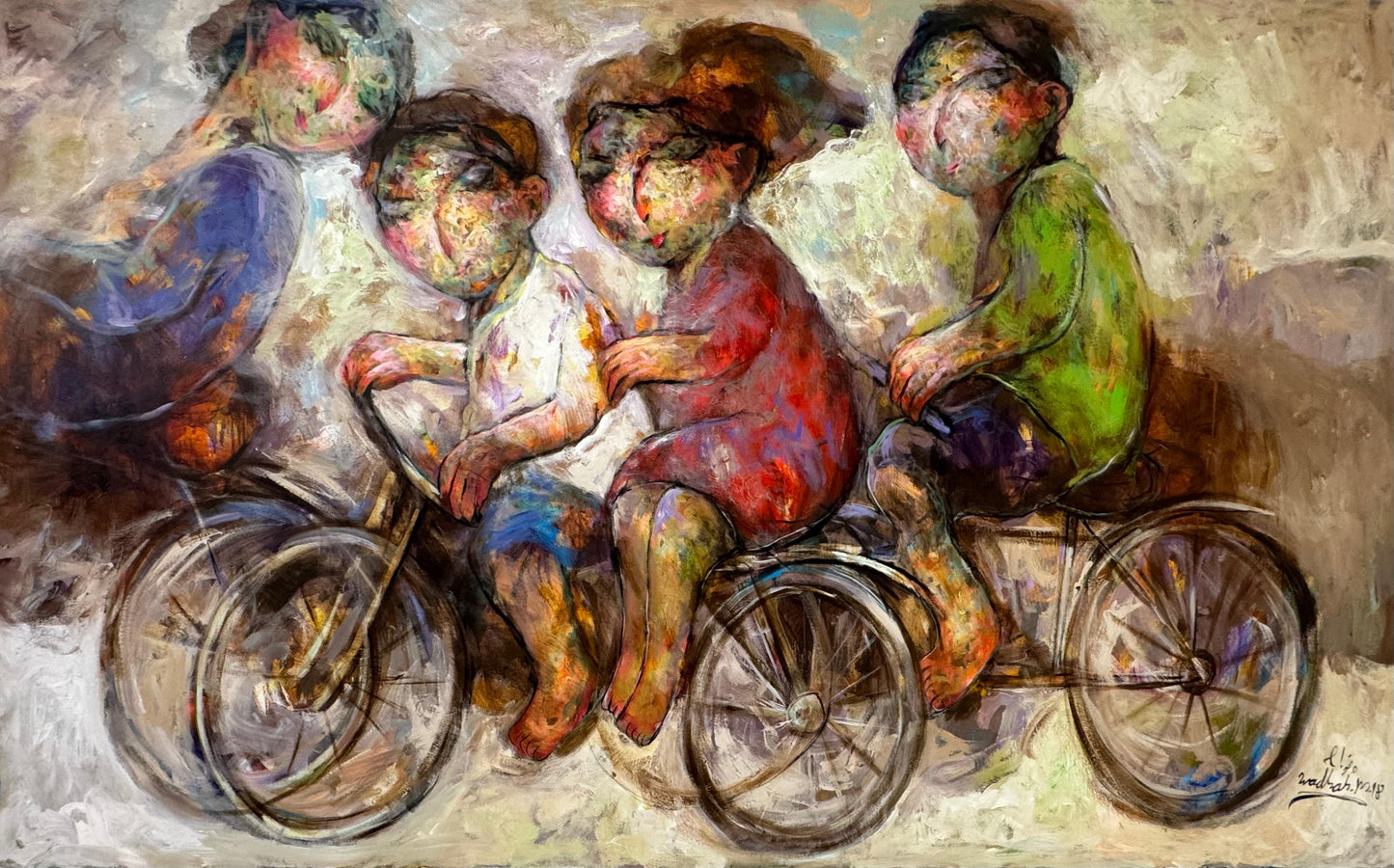 Painting by Wadhah Mahdi 200x120 -2018