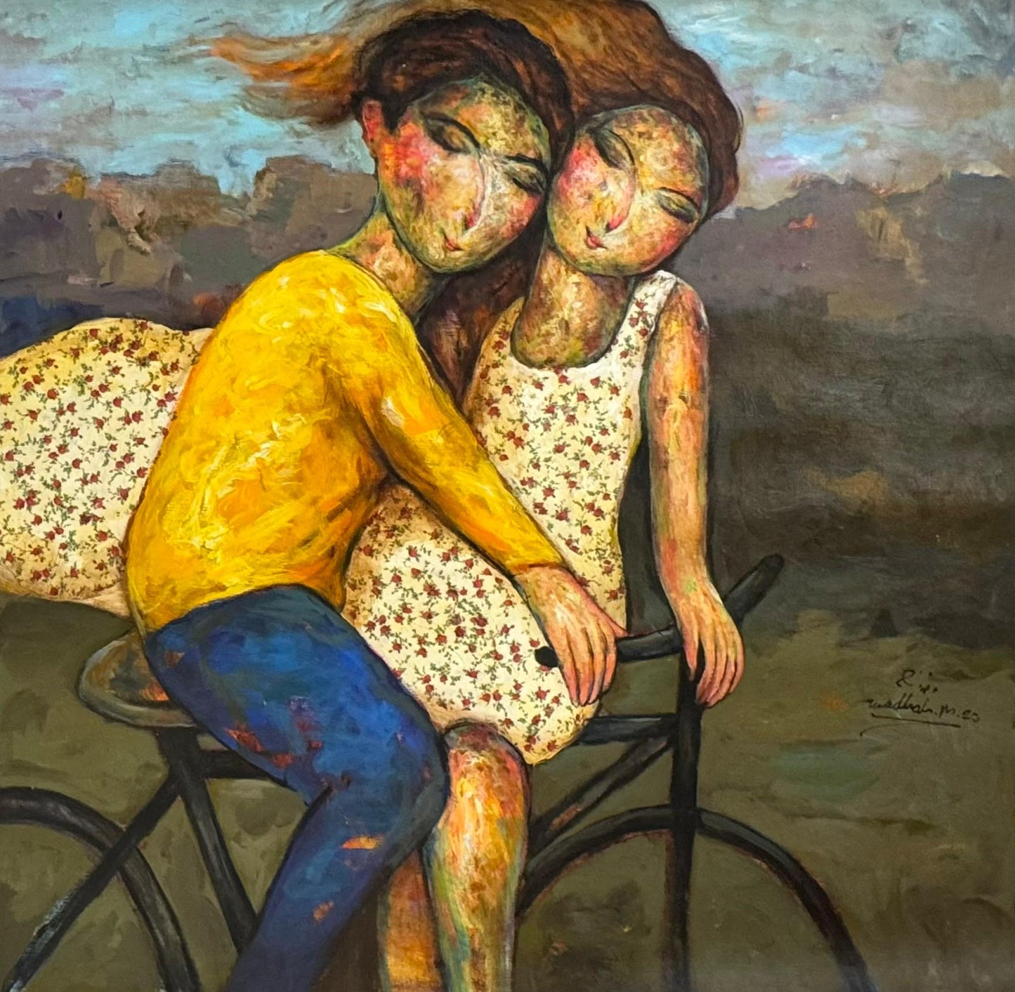 Painting by Wadhah Mahdi 100x100cm - 2020
