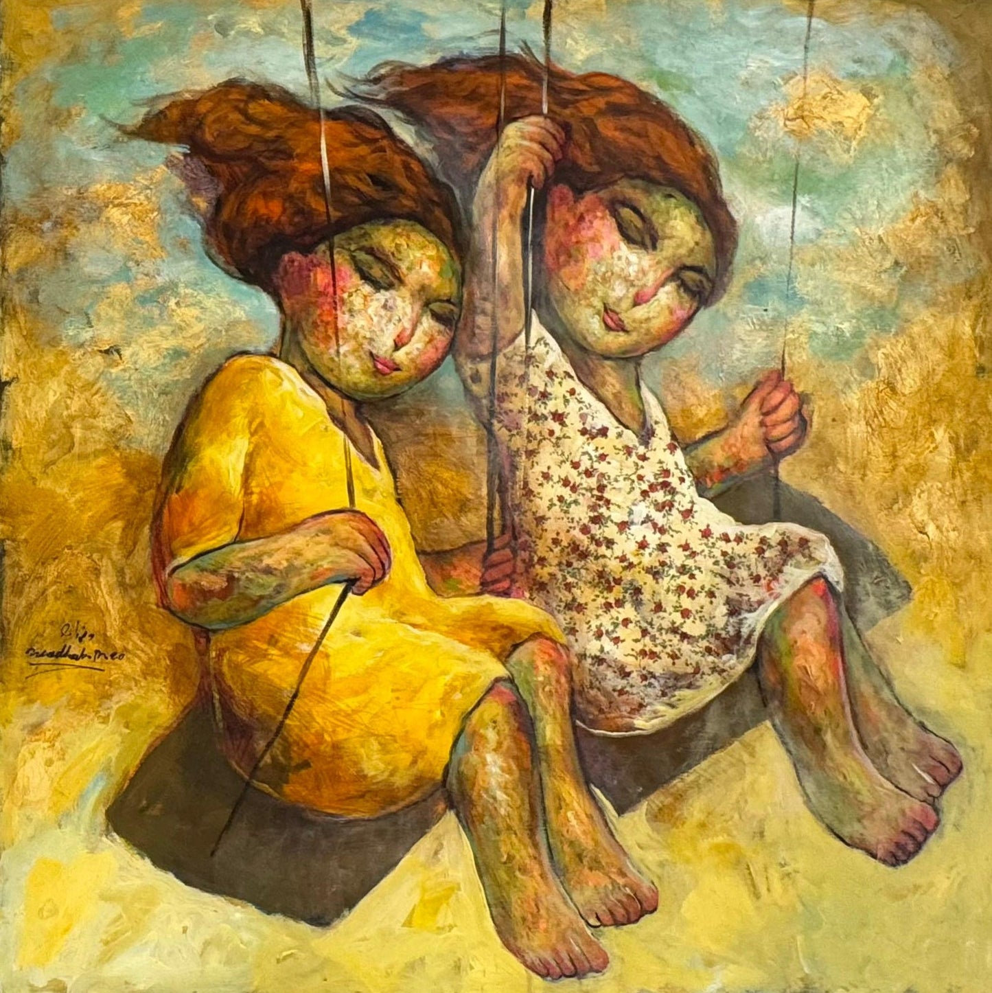 Painting by Wadhah Mehdi 100x100cm - 2020