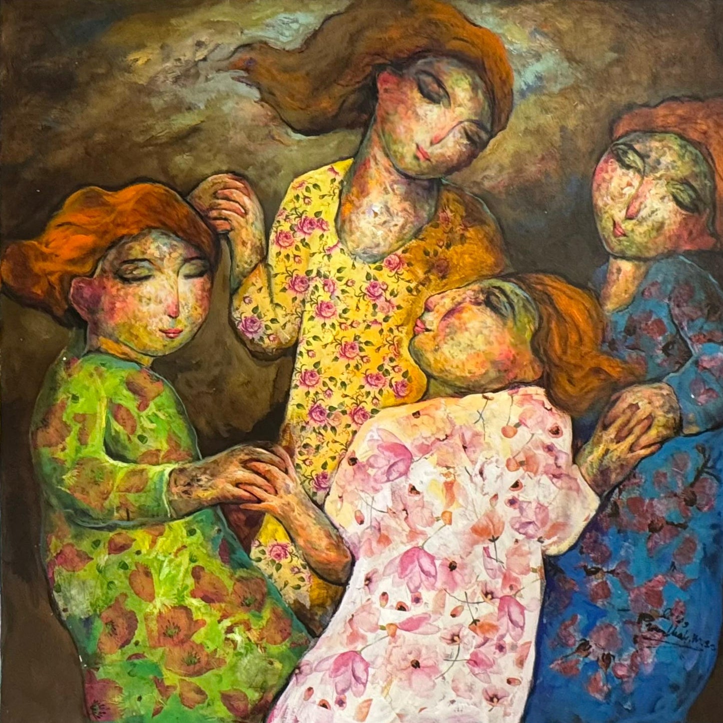 Painting by Wadhah Mahdi 100x100cm - 2020