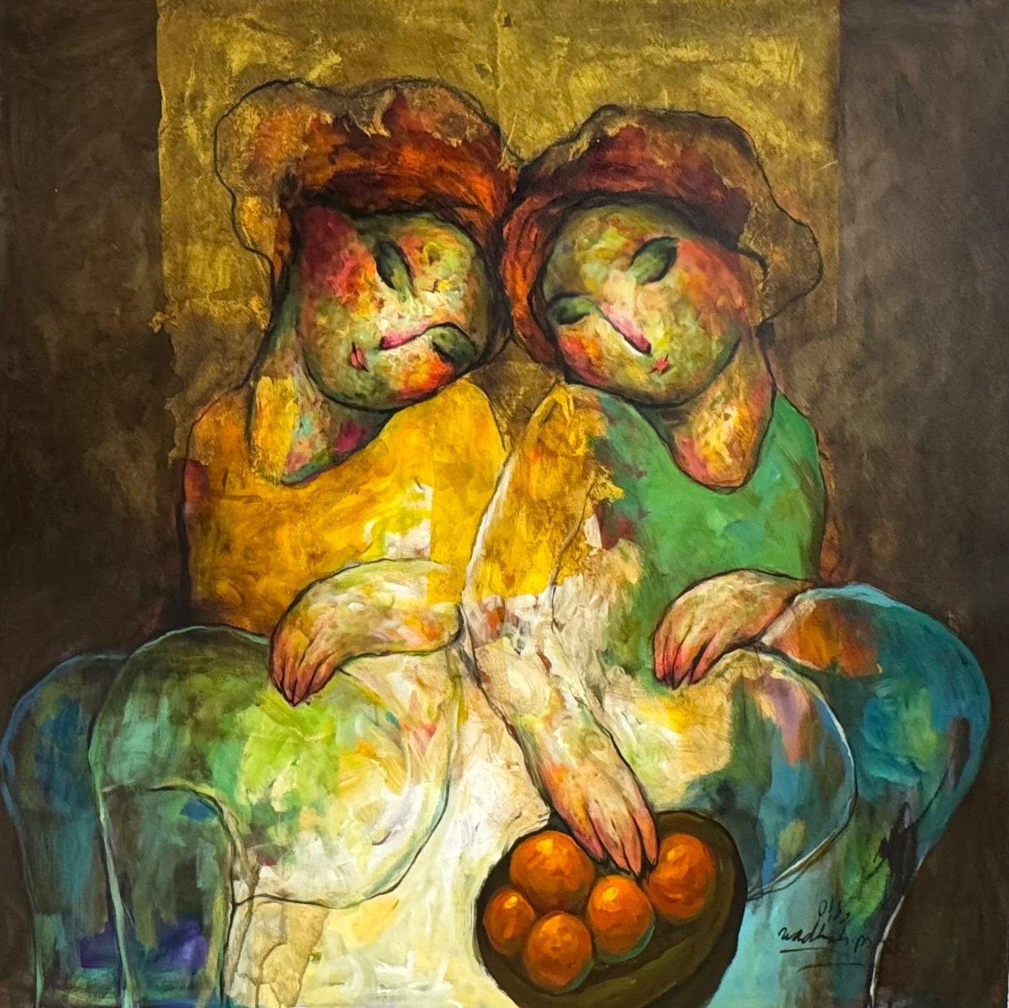 Painting by Wadhah Mahdi 100x100cm - 2025