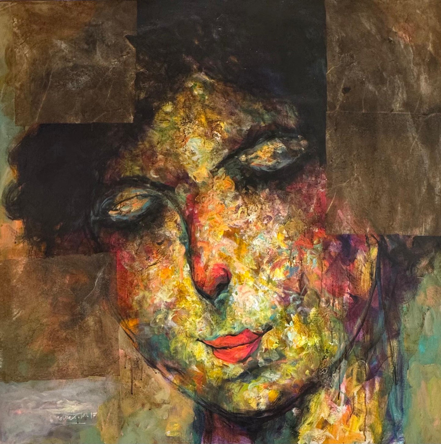 Painting by Wadhah Mahdi 120x120cm - 2017