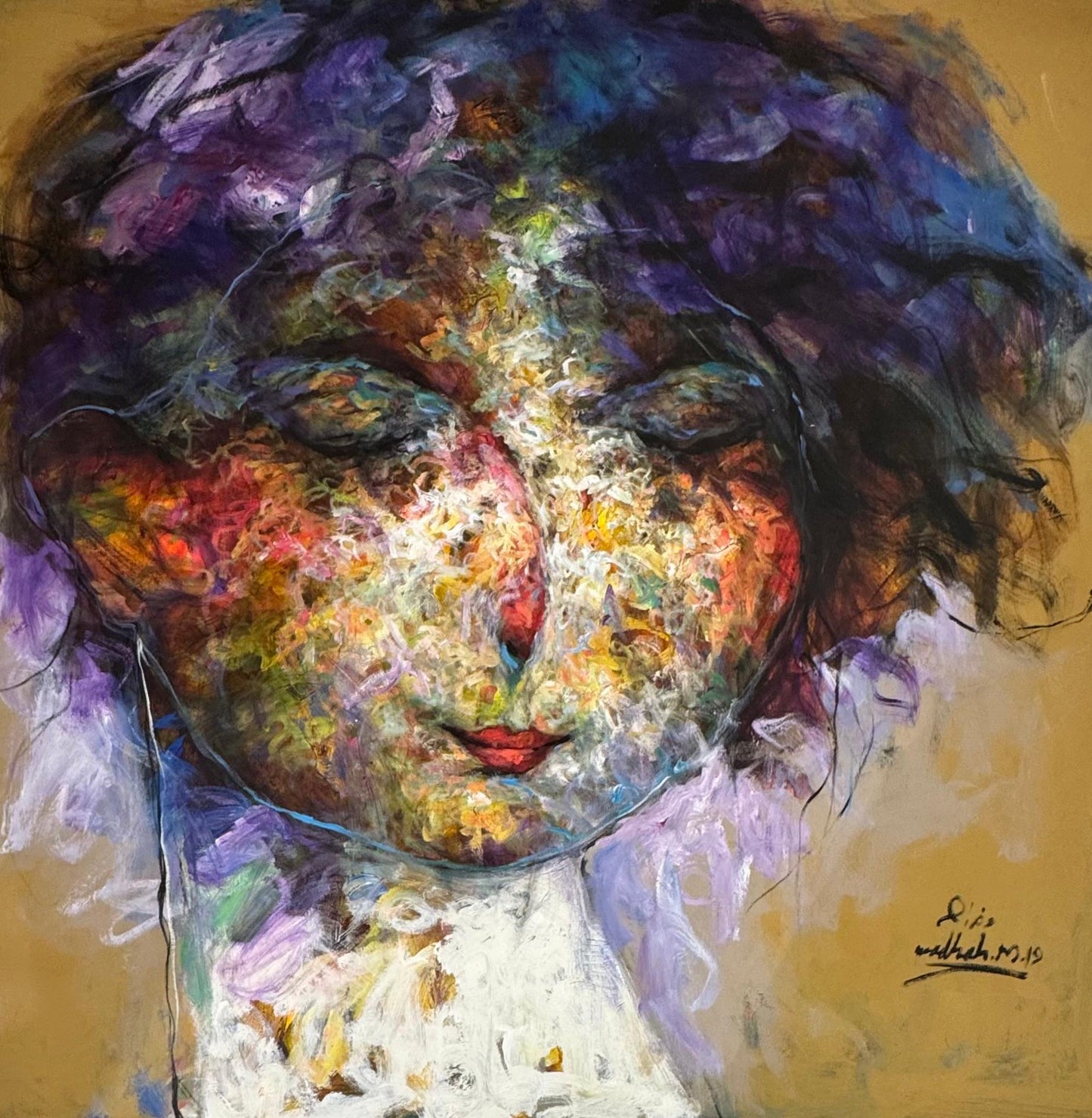 Painting by Wadhah Mahdi 120x120cm - 2019
