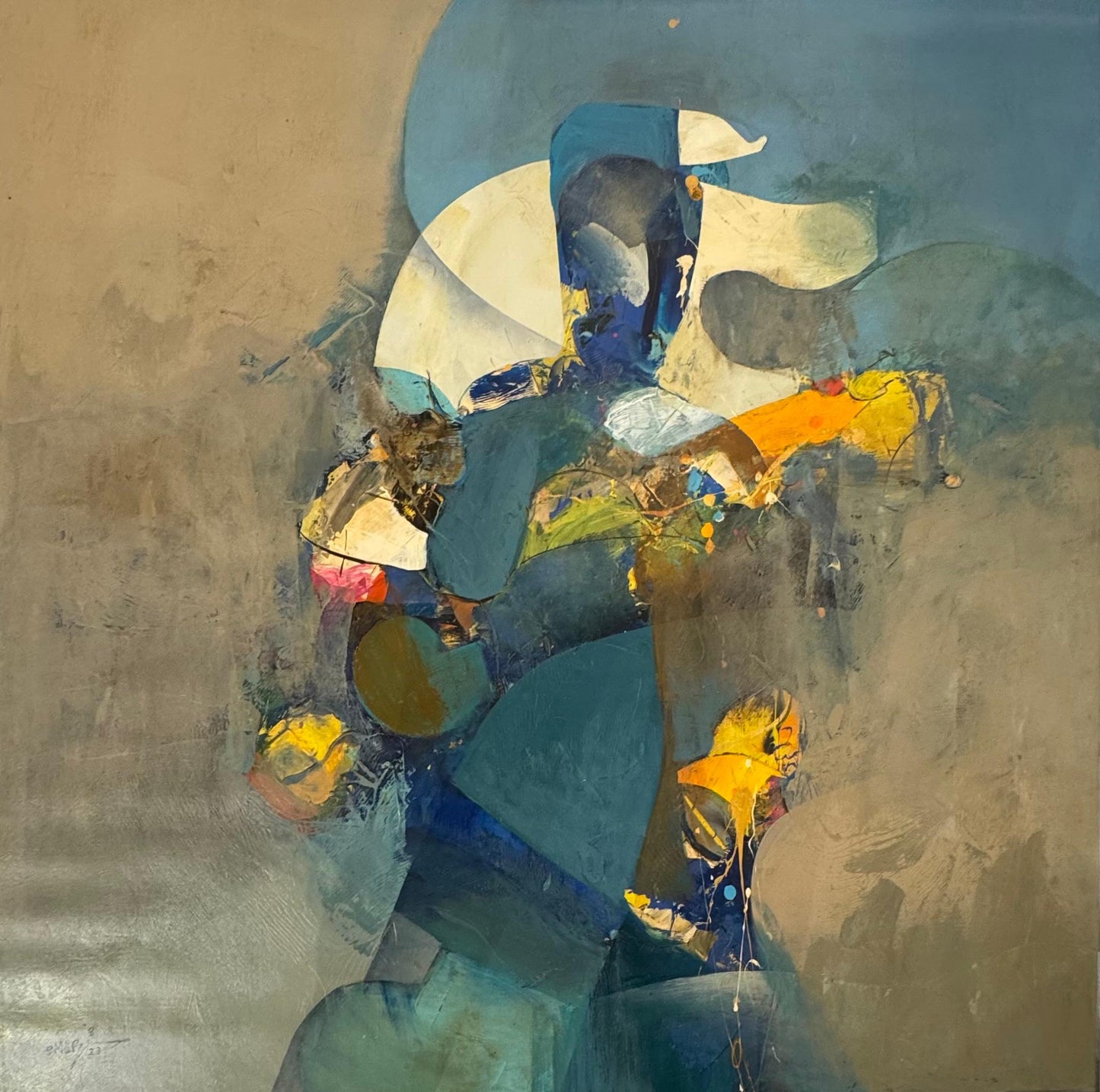 Painting by Amer Ali 100x100cm - 2023