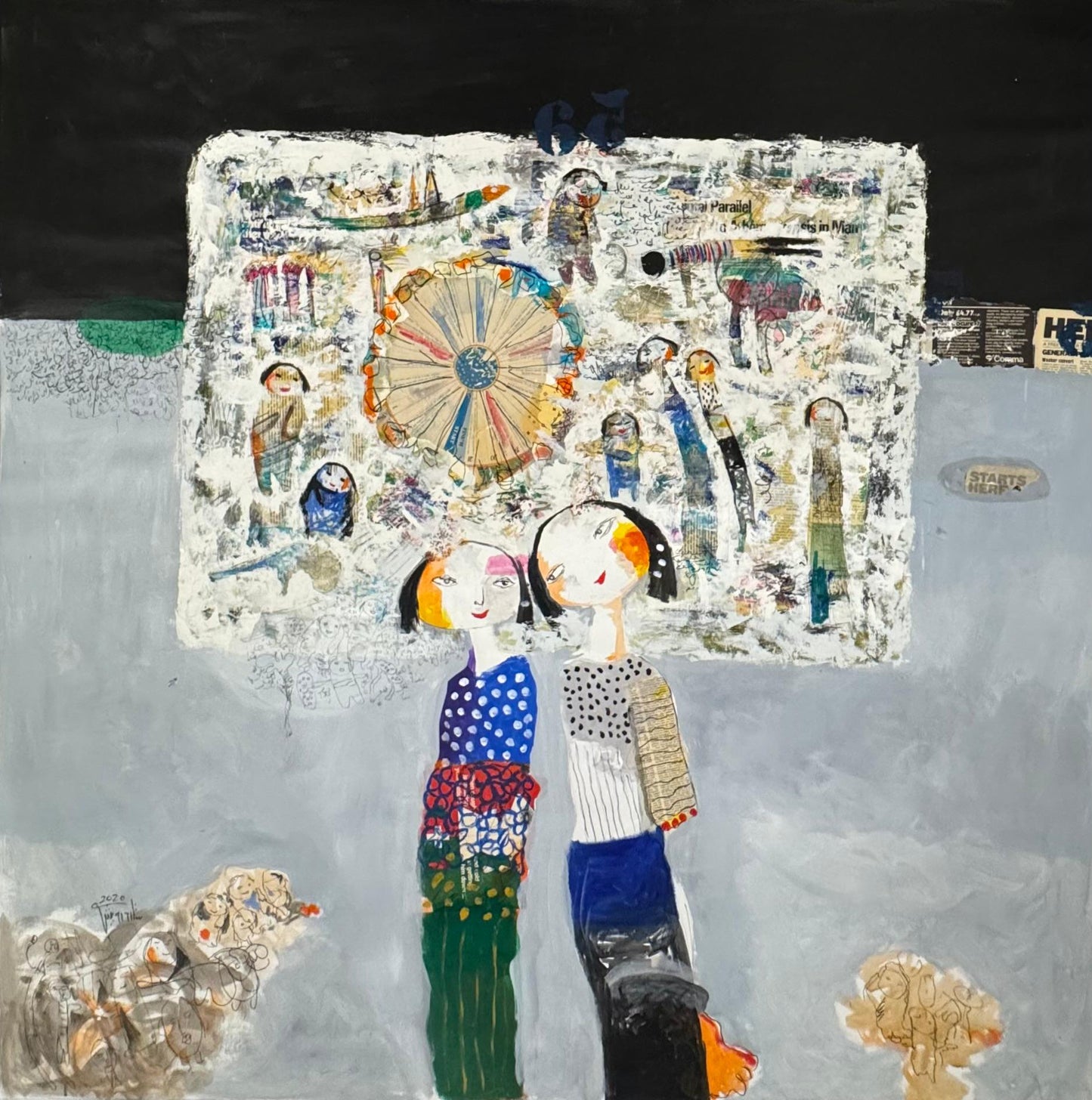 Painting by Sattar Darwish 150x150cm - 2020