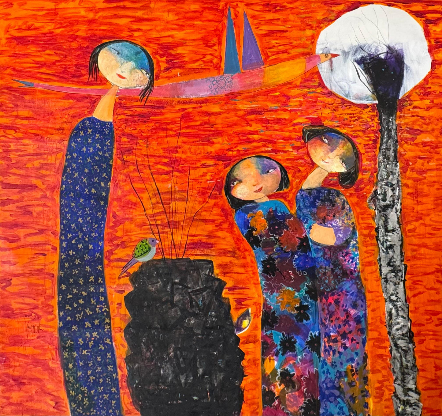 Painting by Sattar Darwish 150x150cm - 2019