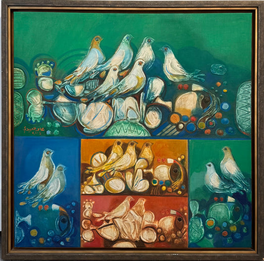 Painting by Amer Al Obaidi 75x75cm - 2004