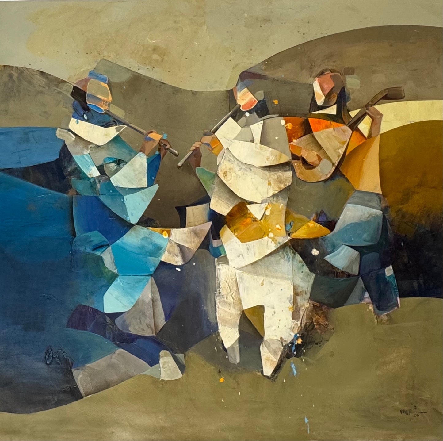 Painting by Amer Ali 120x120cm - 2026