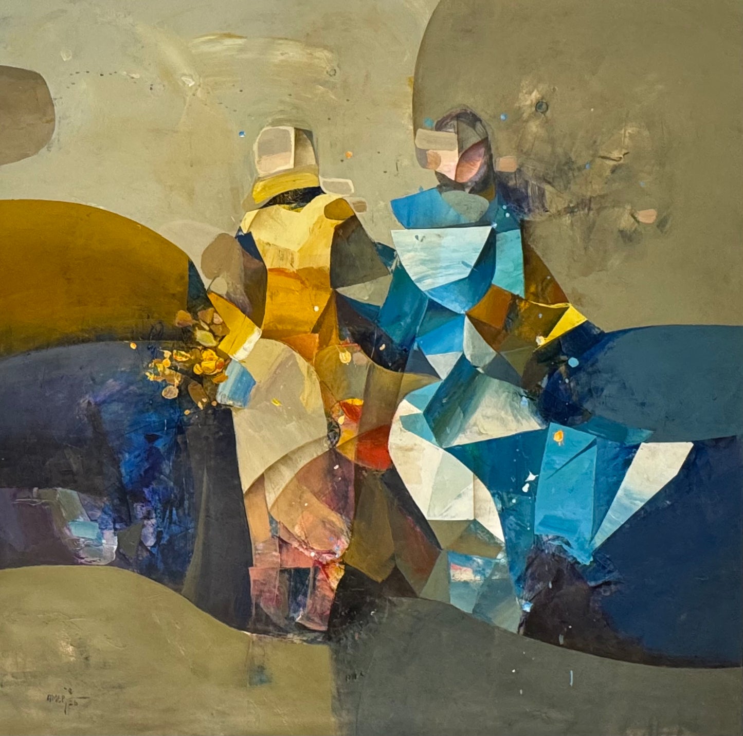 Painting by Amer Ali 120x120cm - 2026