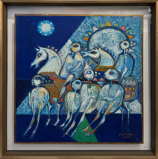 Painting by Amer Al Obaidi 60x60cm - 2001