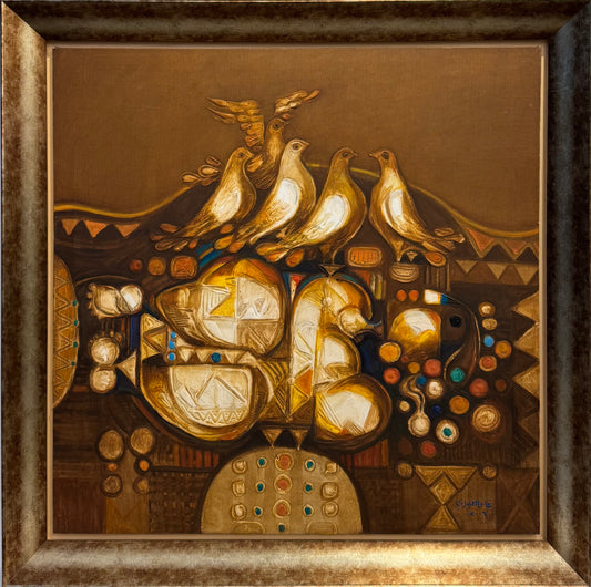 Painting by Amer Al Obaidi 90x90cm - 2006