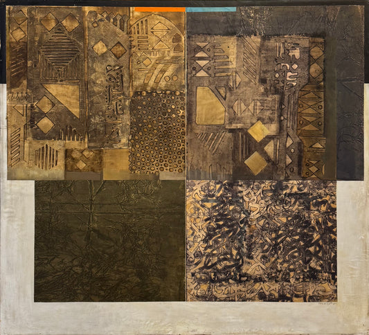 Painting by Salman Abbas 100x110cm - 1991