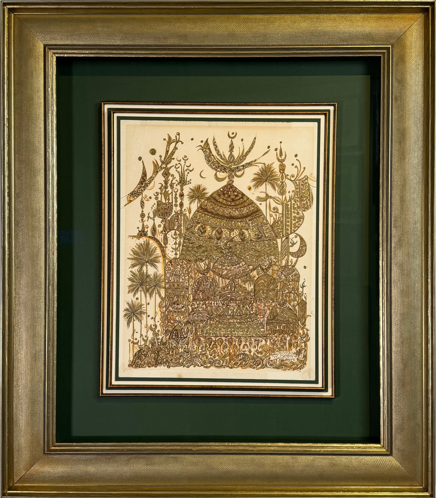 Painting by Widad Al Orfali 29x38cm - 1991