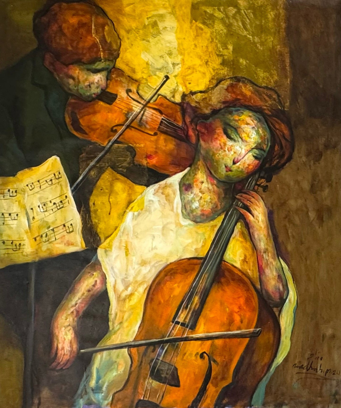 Painting by Wadhah Mahdi 100x120cm - 2024