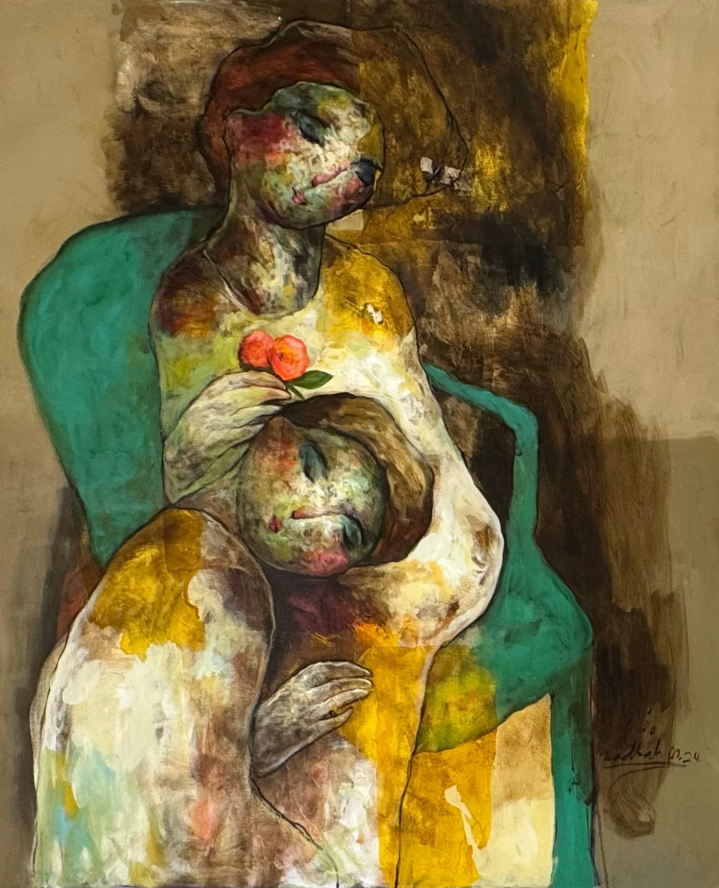 Painting by Wadhah Mahdi 100x120cm - 2024