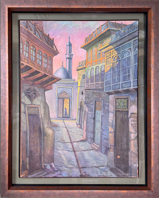 Painting by Faraj Abbo 60x80cm - 1973