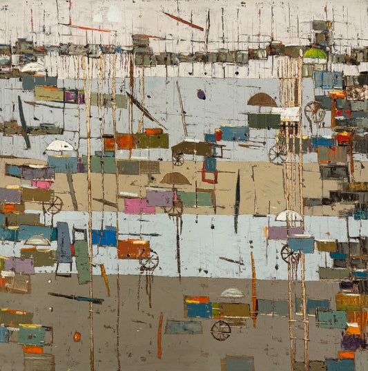 Painting by Ahmed Nassif 100x100cm - 2024