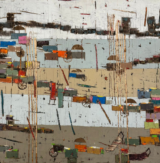 Painting by Ahmed Nassif 100x100cm - 2024