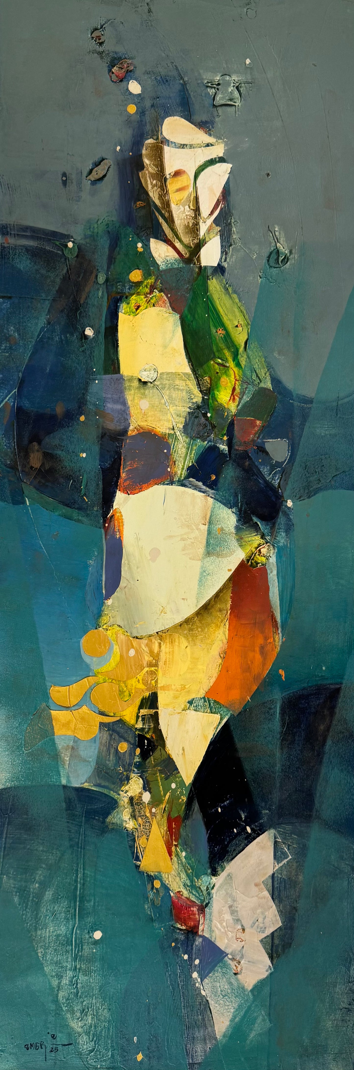 Painting by Amer Ali 120x40cm - 2025