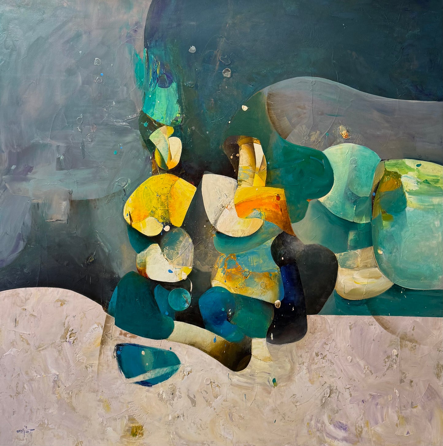 Painting by Amer Ali 150x150cm - 2026