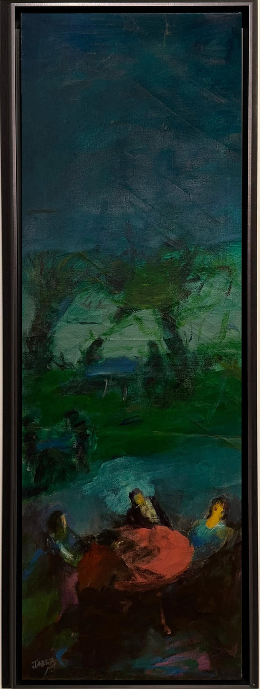 Painting by Jaber Alwan 40x120cm - 2010