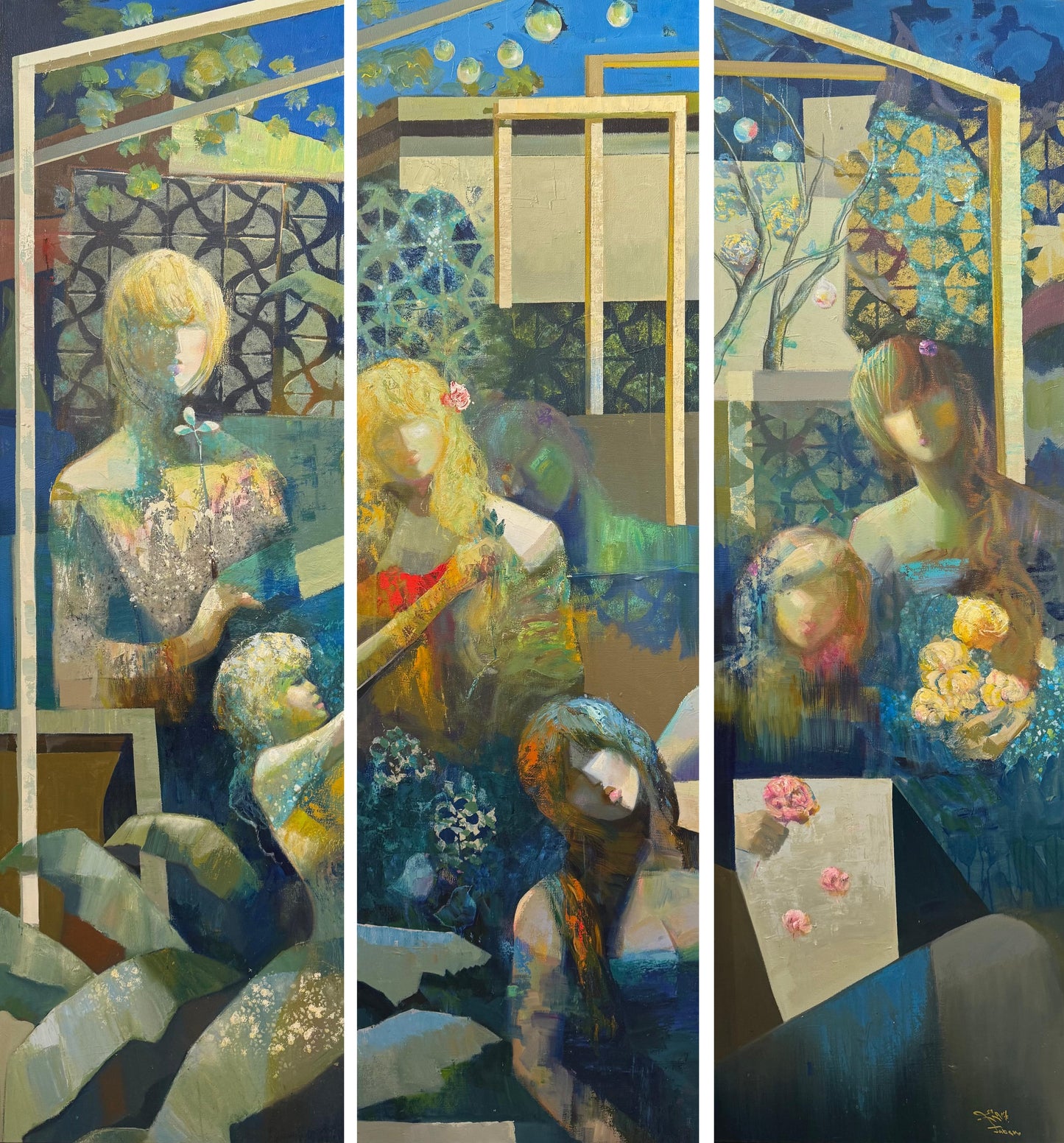 Painting by Jaber Al Sarai 60x190cm