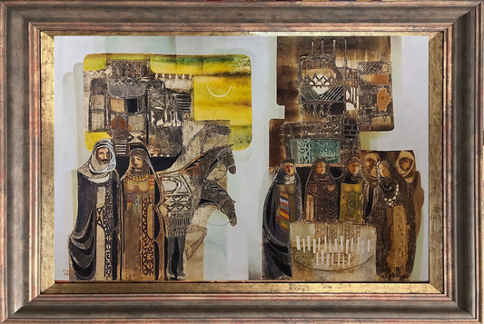 Painting by Salman Abbas 100x150cm - 1985