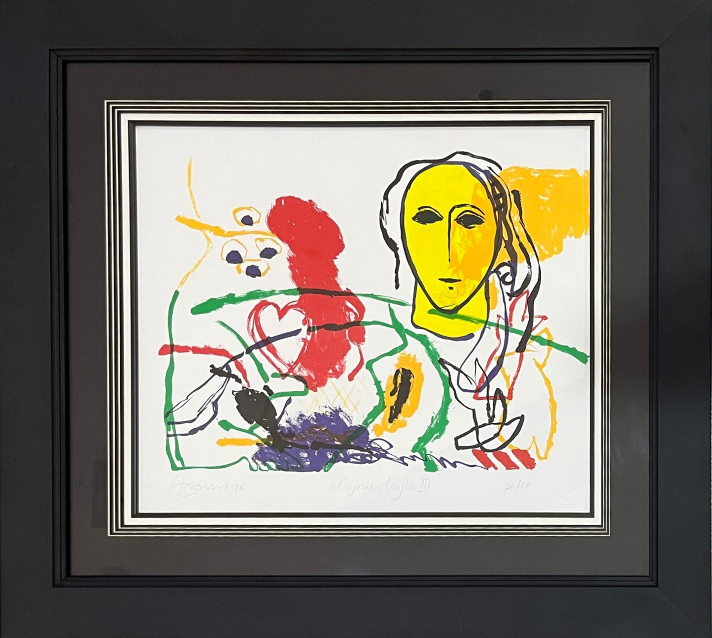 Painting by Dia Al Azzawi 56x49cm - 1996