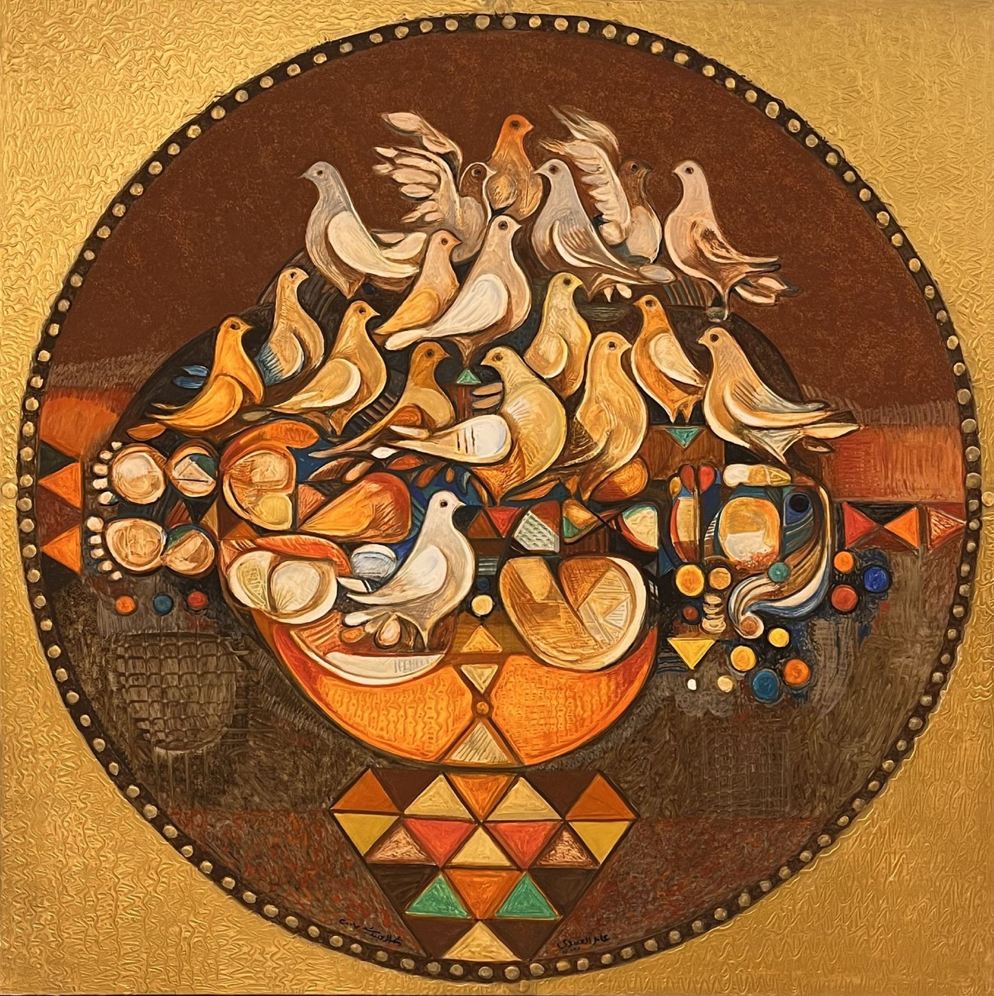 Painting by Amer Al Obaidi 140x140cm - 2007