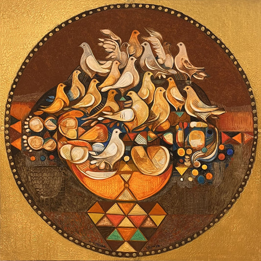 Painting by Amer Al Obaidi 140x140cm - 2007