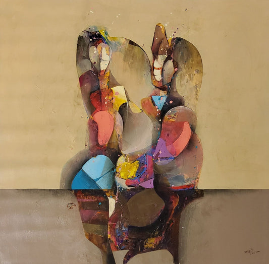 Painting by Amer Ali 120x120cm - 2021