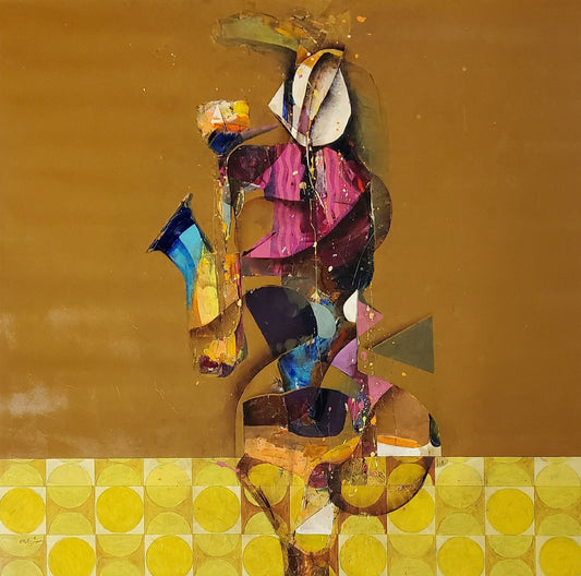 Painting by Amer Ali 120x120cm - 2021