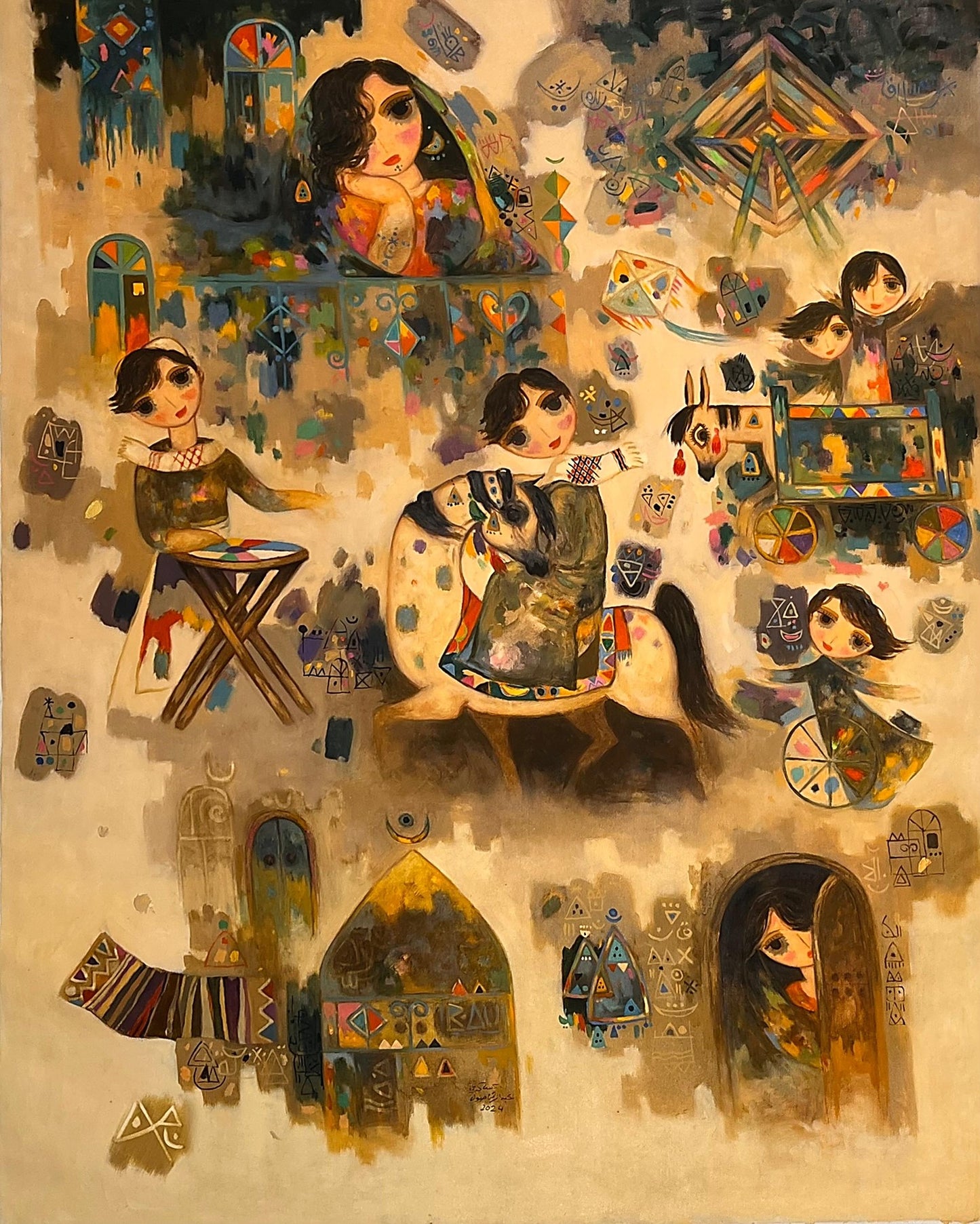 Painting by Abdul Rahman Hanoon Saadi 80x100cm - 2024