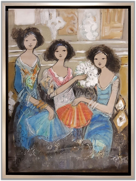 Painting by Rajiha Al Qudsi 75x100cm - 2021