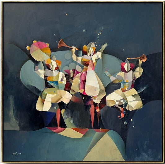 Painting by Amer Ali 150x150cm - 2025