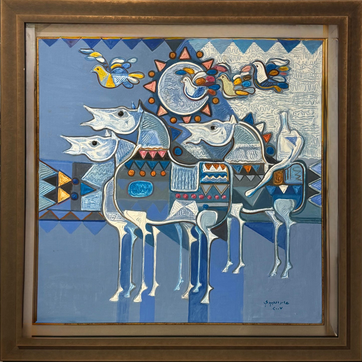 Painting by Amer Al Obaidi 90x90cm - 2007