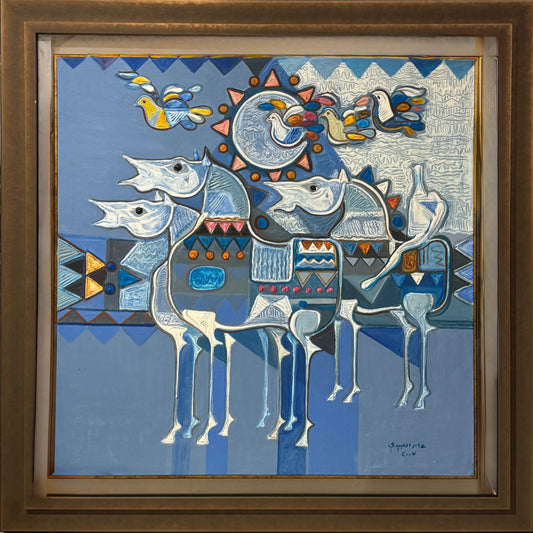 Painting by Amer Al Obaidi 90x90cm - 2007